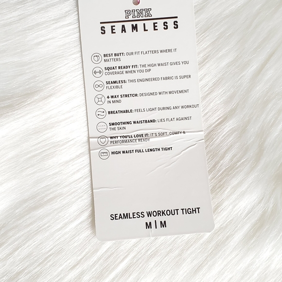 VS PINK SEAMLESS LEGGINGS SIZE M - Picture 5 of 8